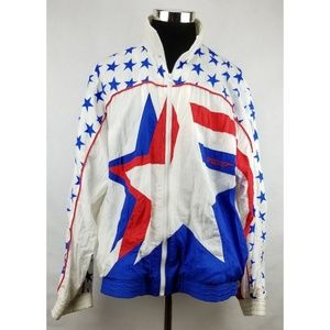 Speedo 100% Nylon Warm Up Jacket USA Mens Large